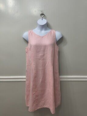 J.Jill Love Linen Pink  Ballet Dress Medium Bohemian Quiet Luxury Cottage Core
